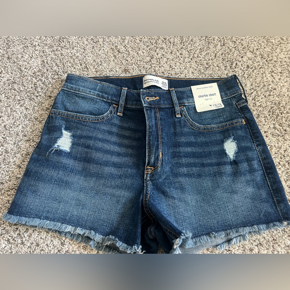 NWT, Abercrombie kids, girls, high rise, shortie shorts.
